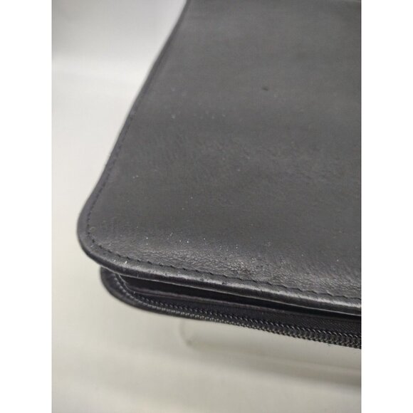 DESIGN A DAY Leather Planner 3 Ring Classic Black Napa Leather *SEE PHOTOS - Picture 9 of 14